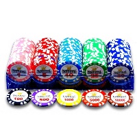poker chip set with denominations